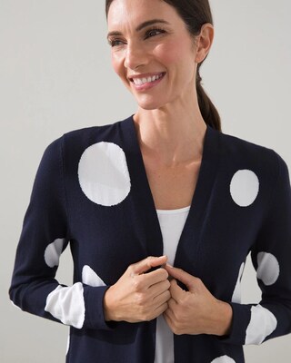 Spun Rayon Dot Cardigan