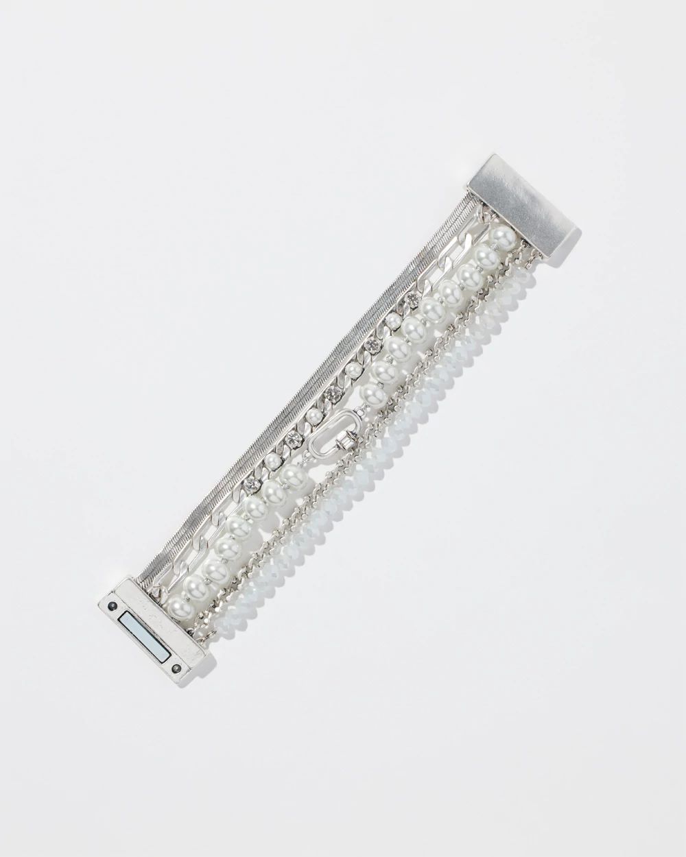 Faux Pearl Magnetic Bracelet