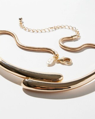 Gold Tone Collar Necklace