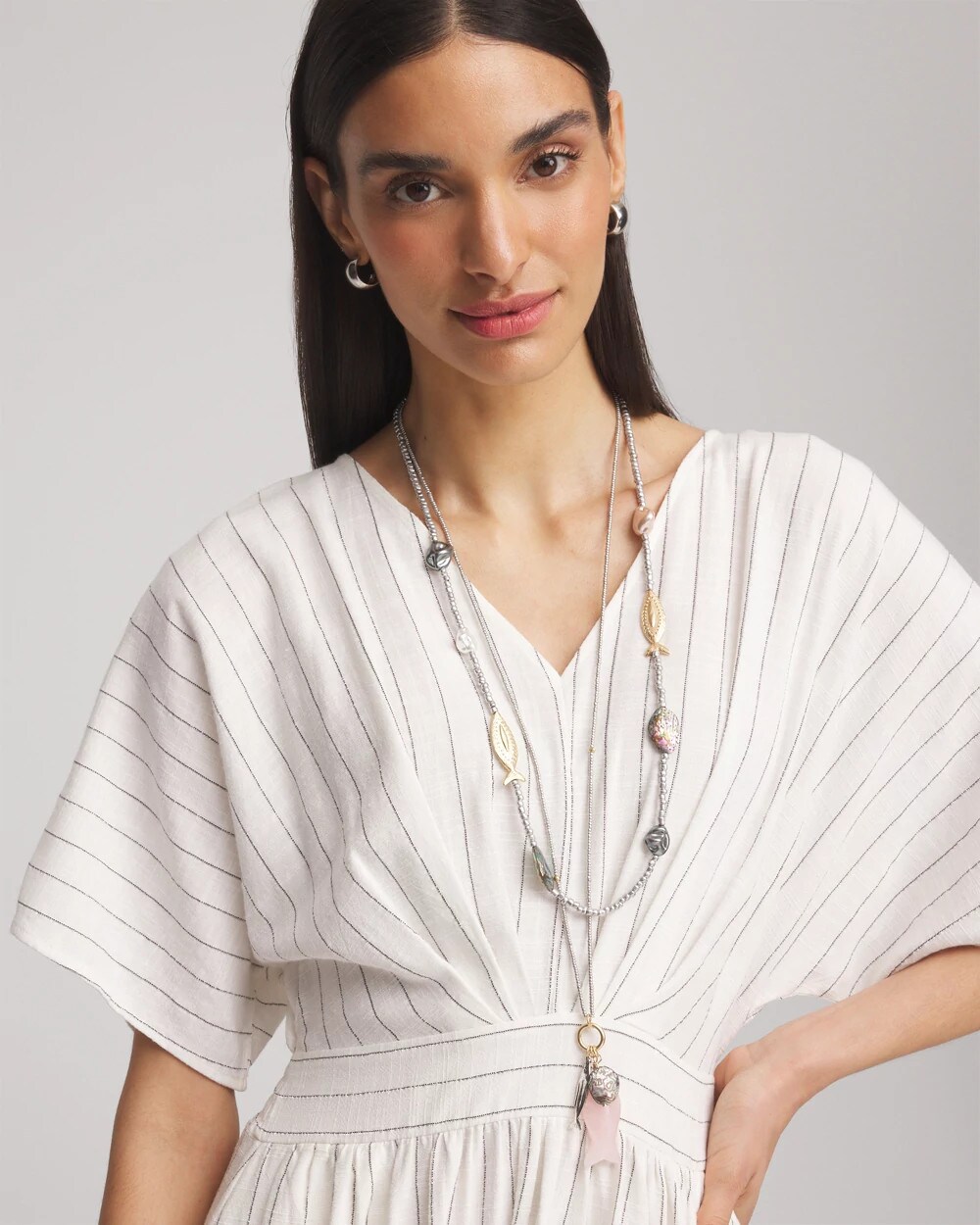 Chico's Originals White Jade Ocean Necklace