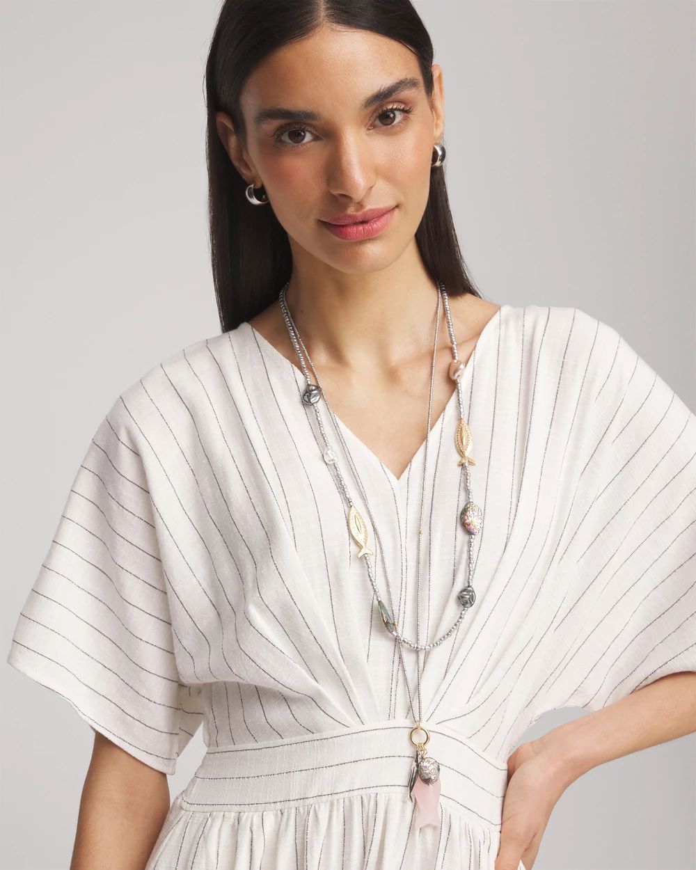 Chico's Originals White Jade Ocean Necklace