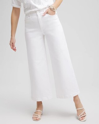 High Rise Wide Leg Cropped Jeans