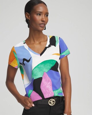 Floral V-neck Perfect Tee