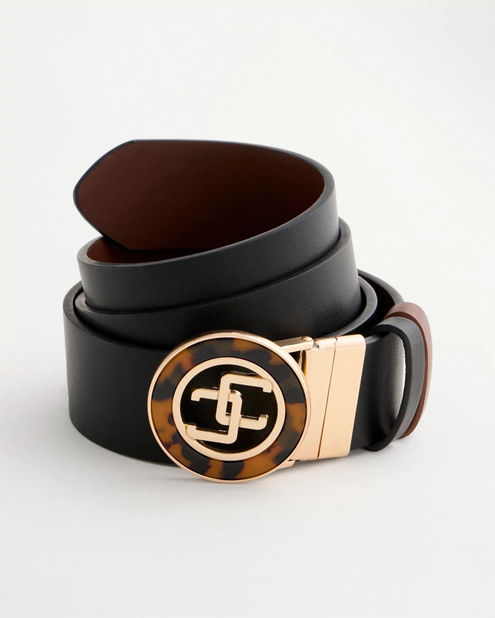 Reversible Tortoise Buckle Trouser Belt click to view larger image.