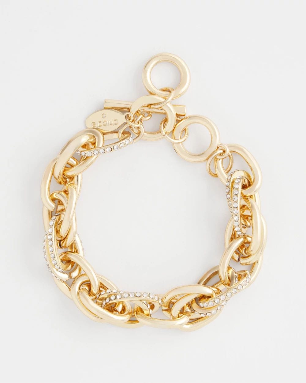 Pave Link Toggle Bracelet