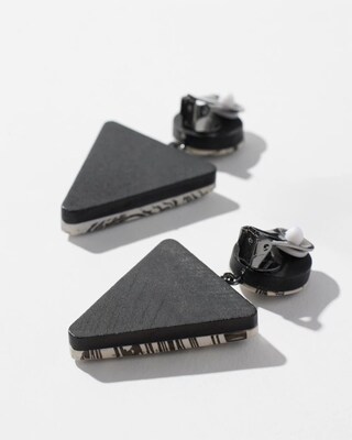 Marble Triangle Clip-on Earrings