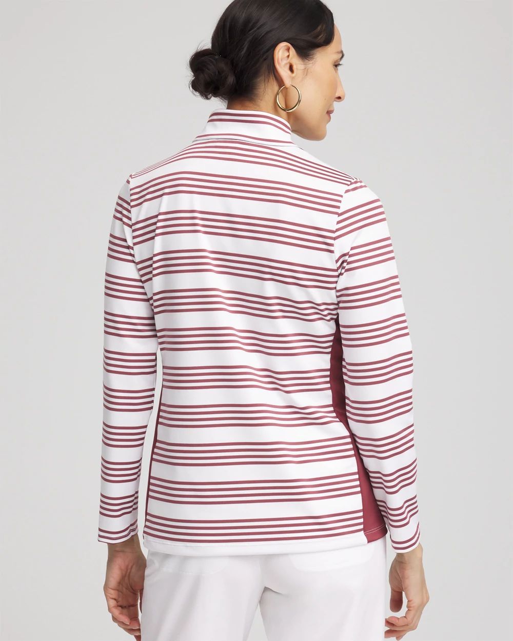Zenergy® UPF Stripe Long Sleeve Top click to view larger image.