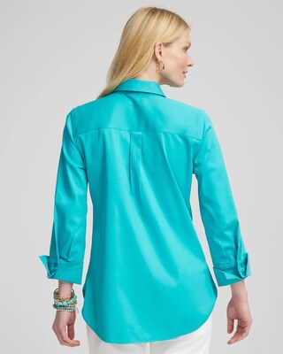 No Iron™ 3/4 Sleeve Stretch Shirt click to view larger image.