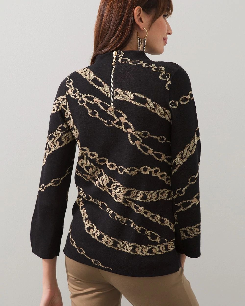 Status Chain Jacquard Sweater