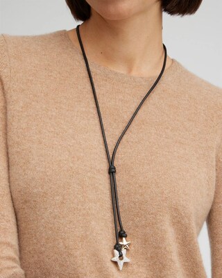 Leather Star Pendant Necklace