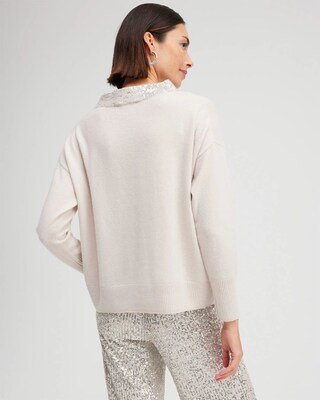 Black Label Cashmere Sequin Sweater