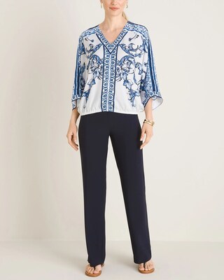 Side-Zip Wide-Leg Pants