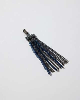 Blue Tassel Duster Earrings