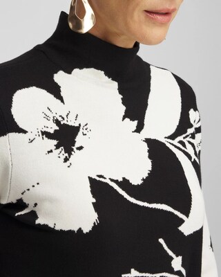 ECOVERO™ Floral Turtleneck Sweater click to view larger image.