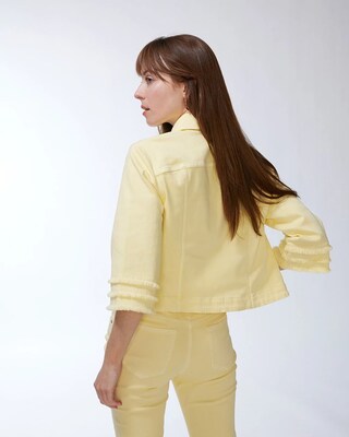 Triple Fray Sleeve Denim Jacket