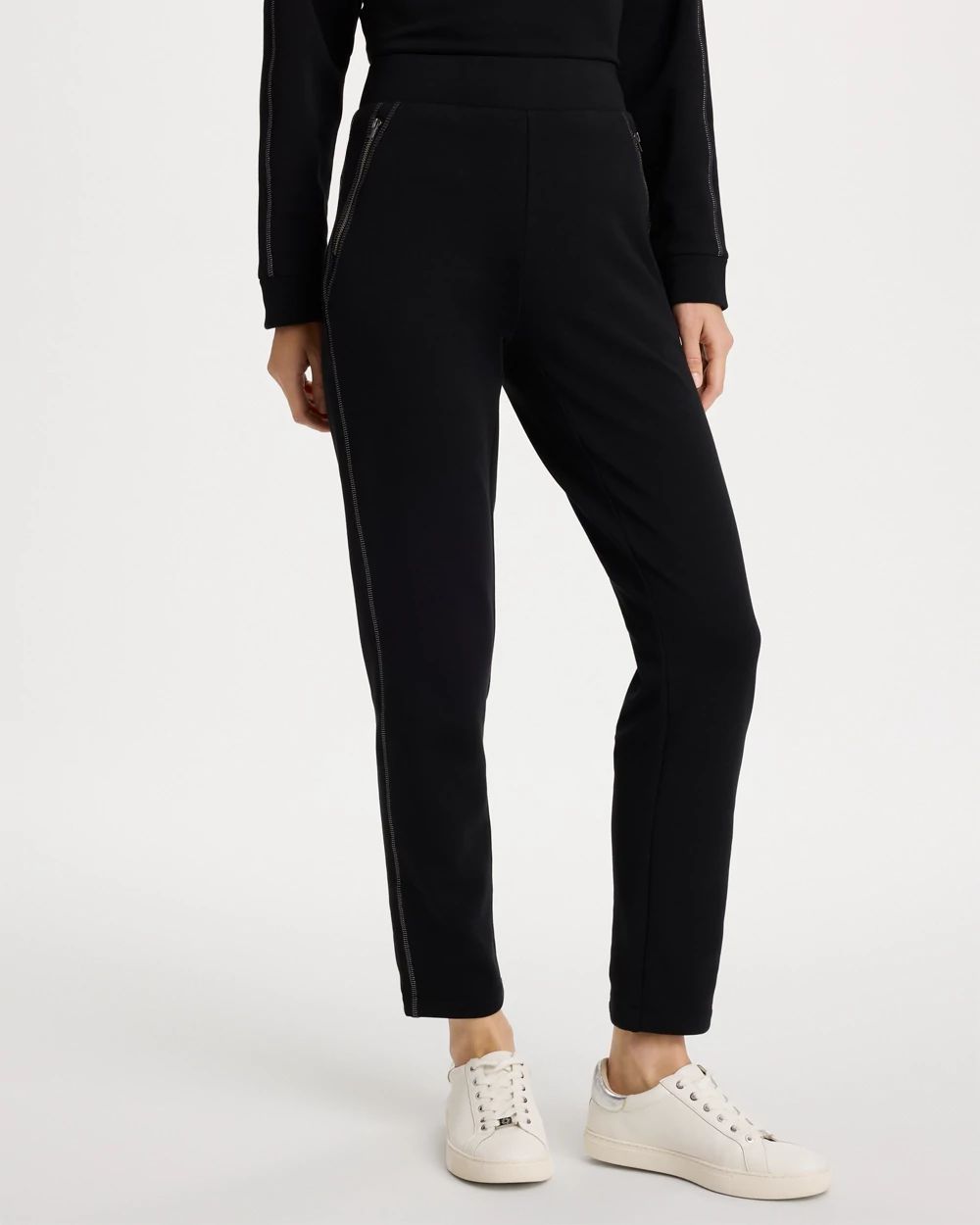 Zenergy® Metallic Tapered Ankle Fleece Pants click to view larger image.