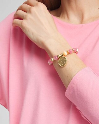 Pink Stone Stretch Bracelet