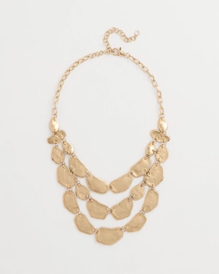 Beaded Multi-Strand Bib Necklace