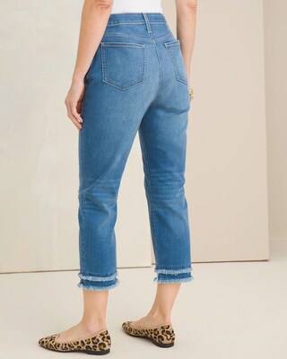 So Slimming Stacked Fray Girlfriend Crops