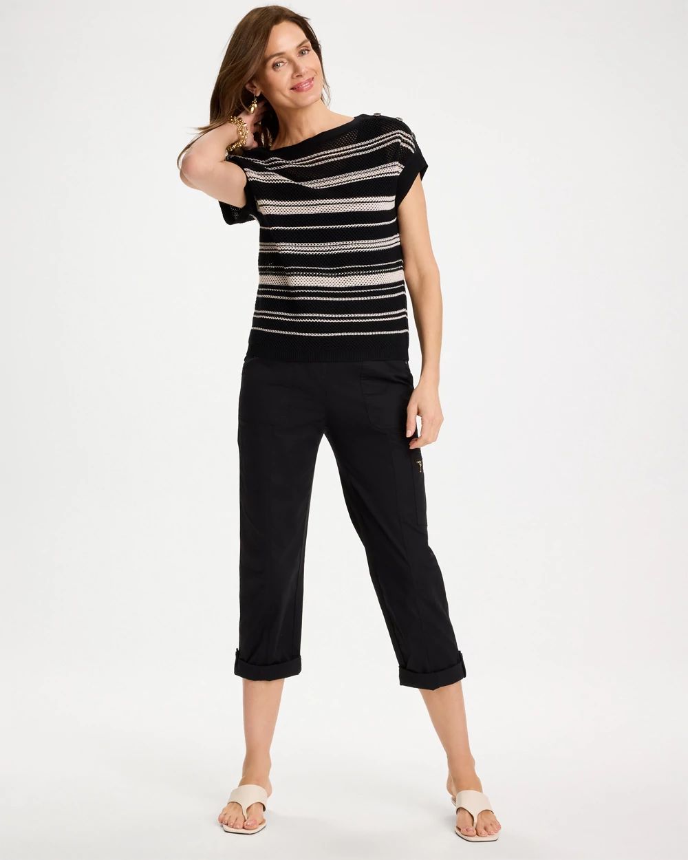 Poplin Cropped Pants