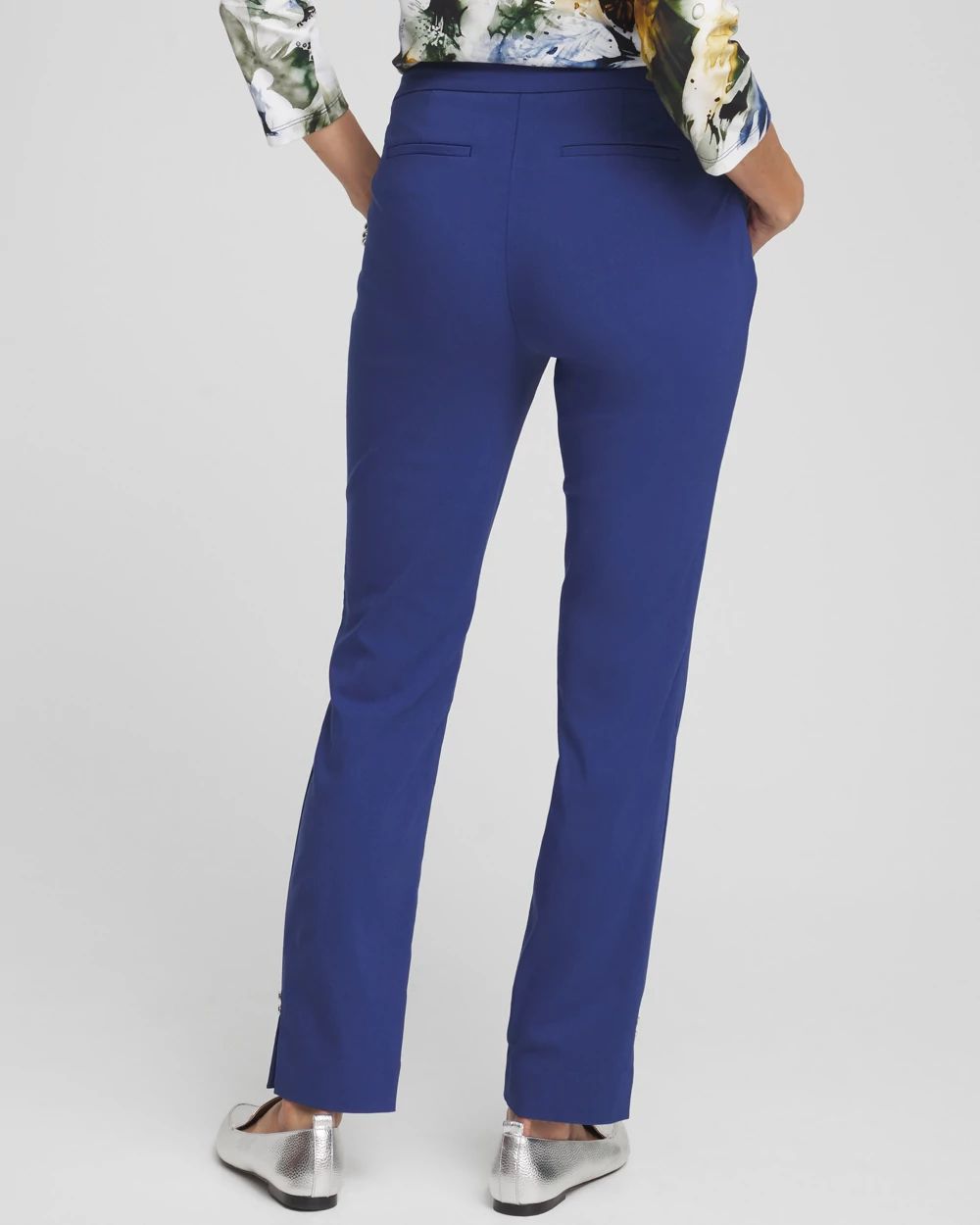 Petite Brigitte Rivet Slit Ankle Pants