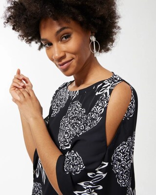 Pineapple Print Poncho