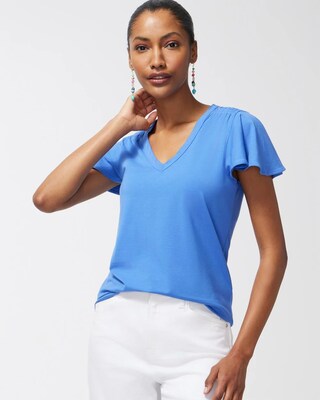 Touch of Cool Flutter Sleeve Tee