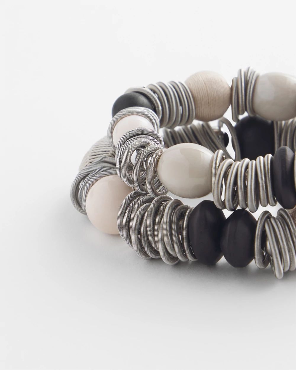 Piano Wire Stretch Bracelet Set