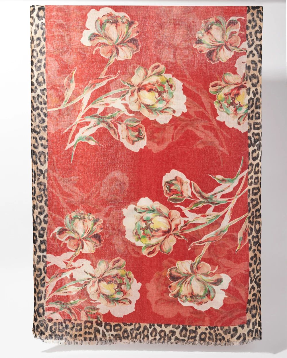 Floral Print Oblong Scarf