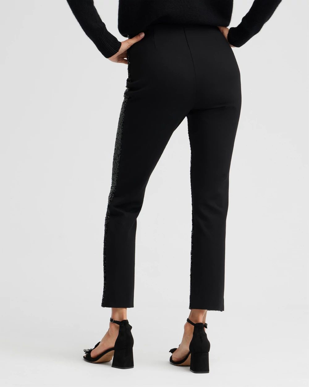 Juliet Sequin Front Ankle Pants