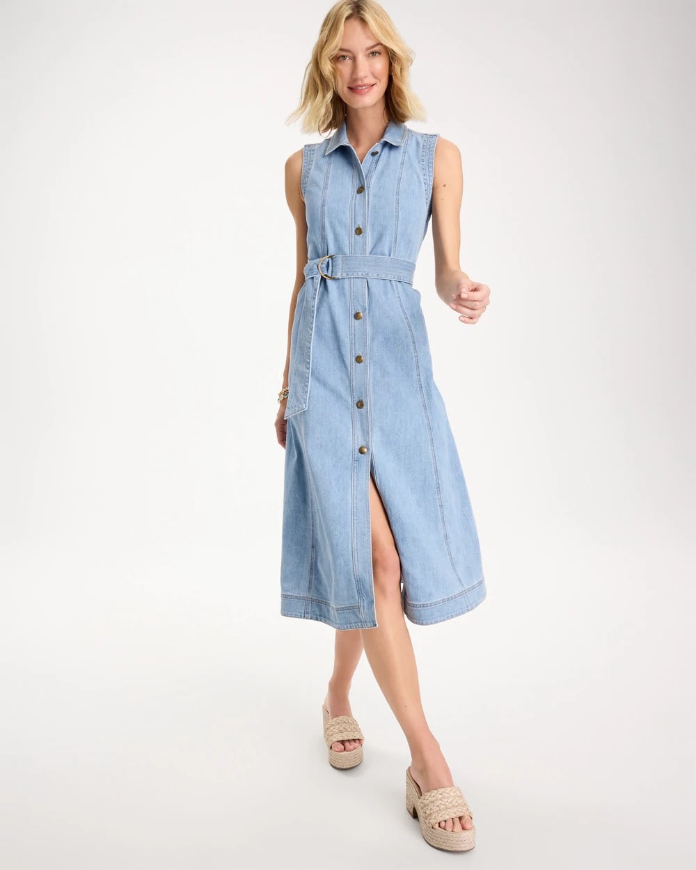Sleeveless Denim Dress