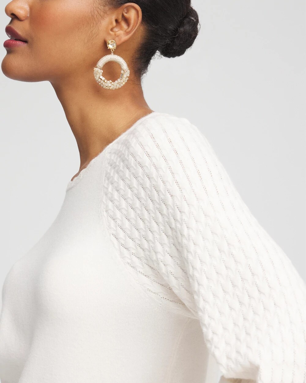 Raglan Sleeve Pullover Sweater