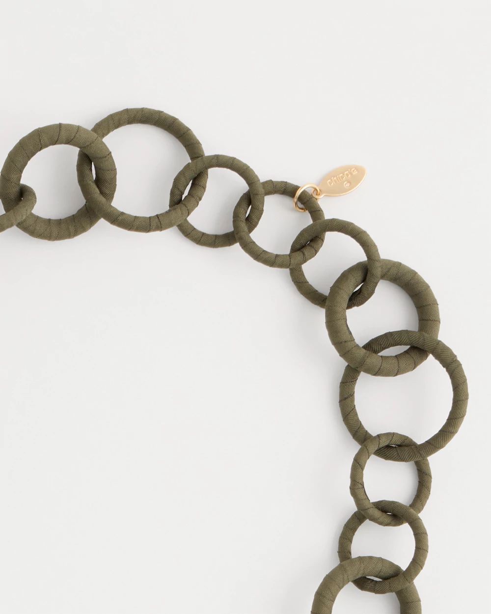 Wrapped Single-Strand Link Necklace click to view larger image.
