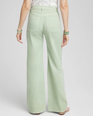 So Slimming® High Rise Wide Leg Jeans click to view larger image.