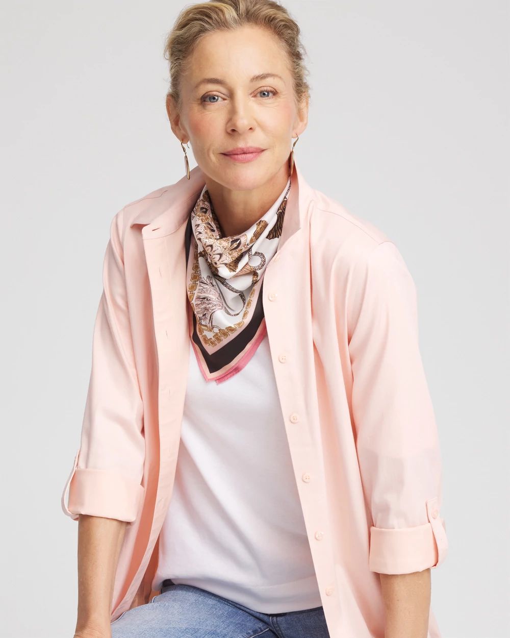 Tassel Print Neckerchief Square Scarf