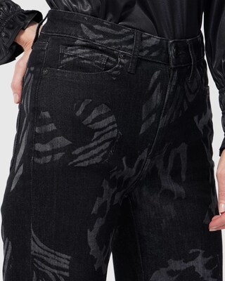 High Rise Animal Wide Leg Jeans