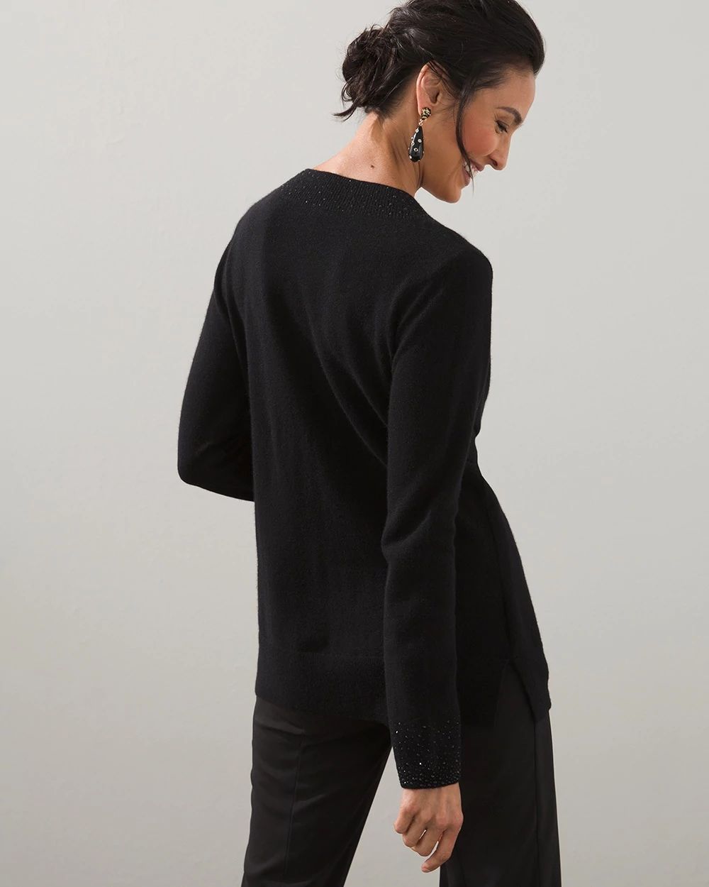 Black Label Cashmere V-Neck Sweater