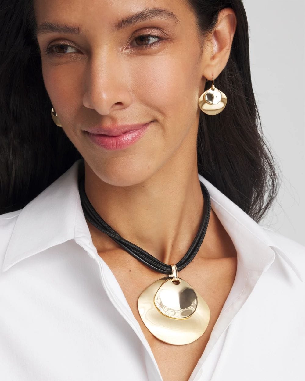 Gold Pendant On Cord click to view larger image.