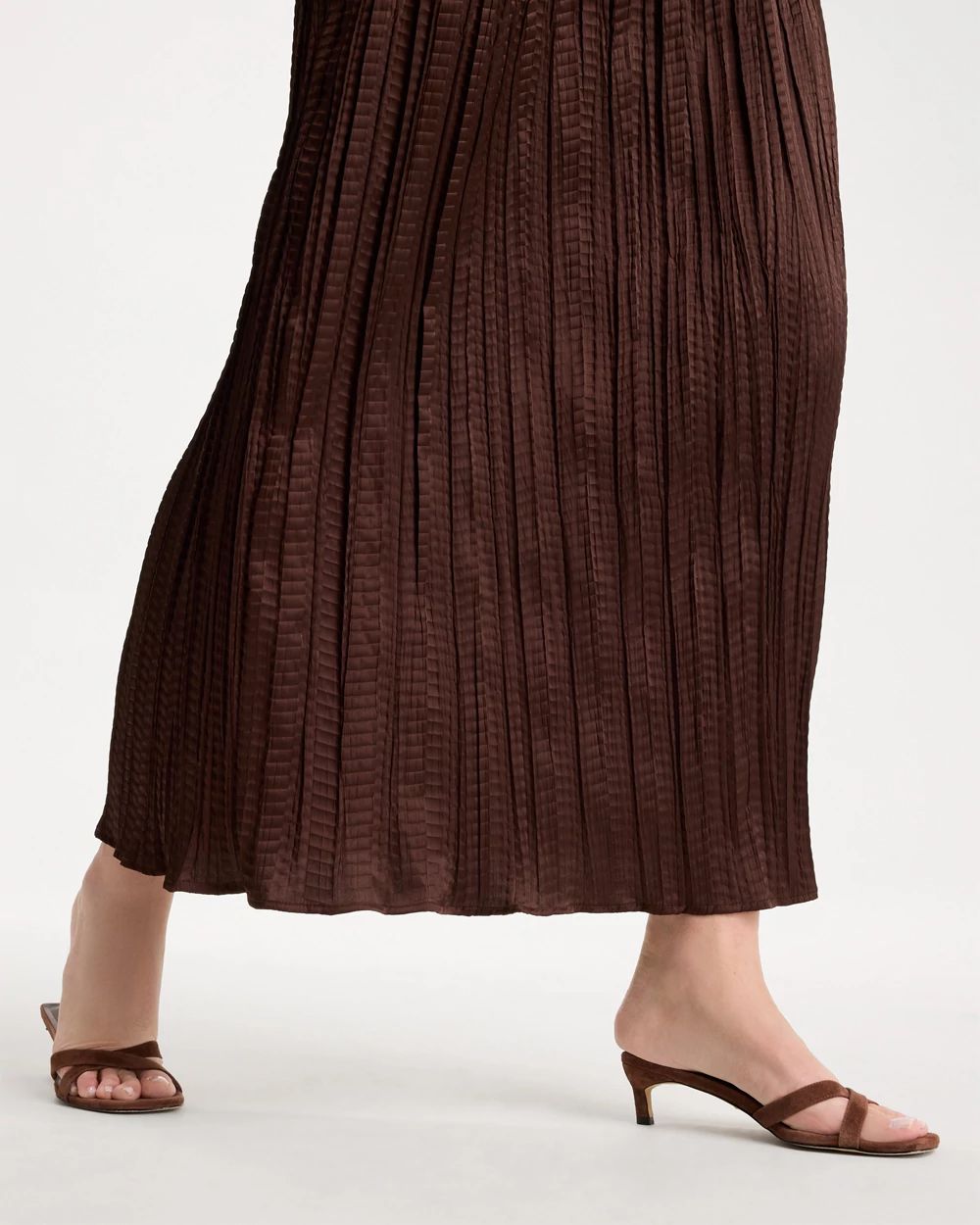 Satin Crinkle Maxi Skirt click to view larger image.