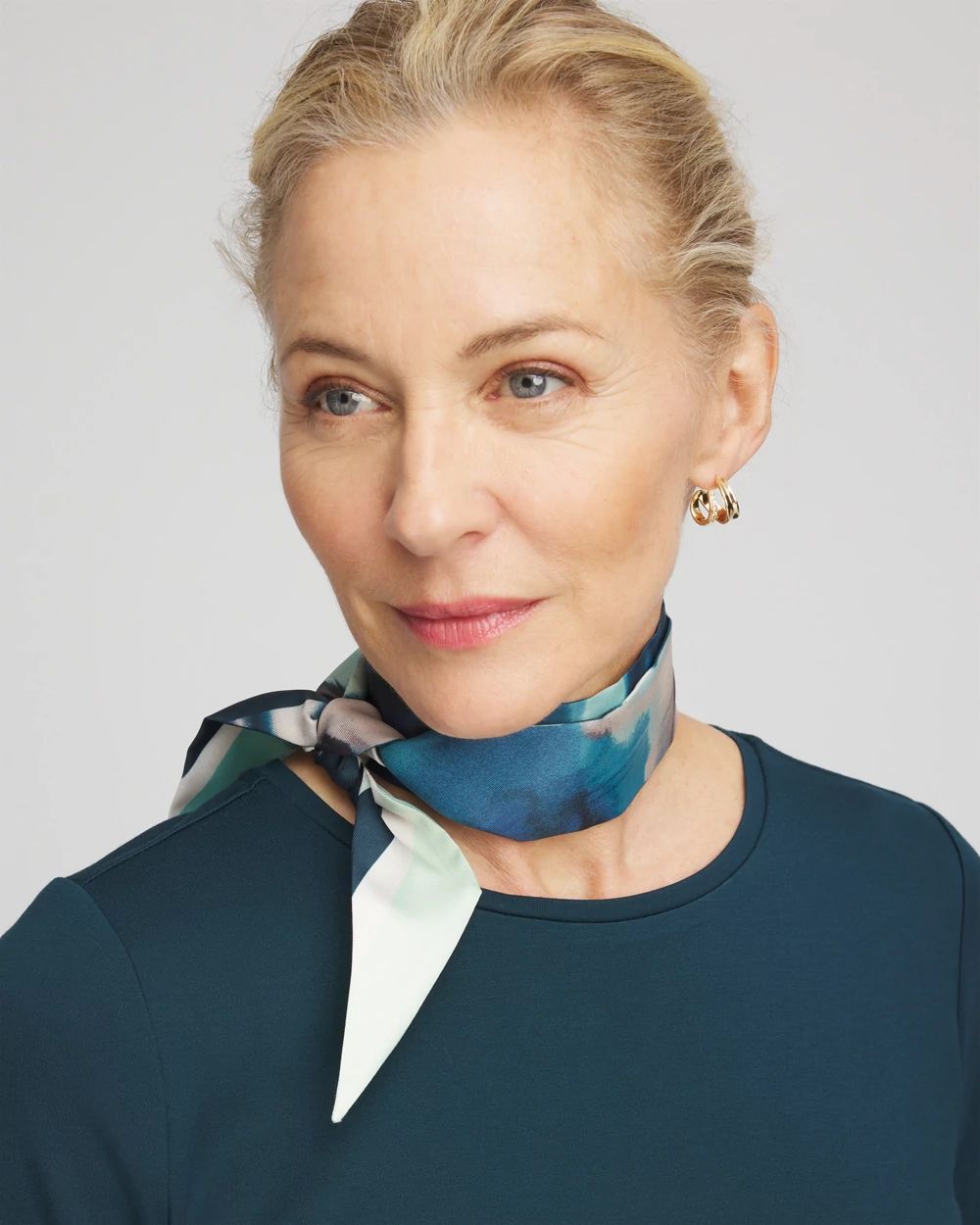 Skylight Double-Sided Skinny Scarf click to view larger image.