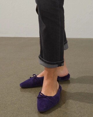 Suede Ballet Slides