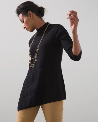 Mock Neck Tunic Sweater