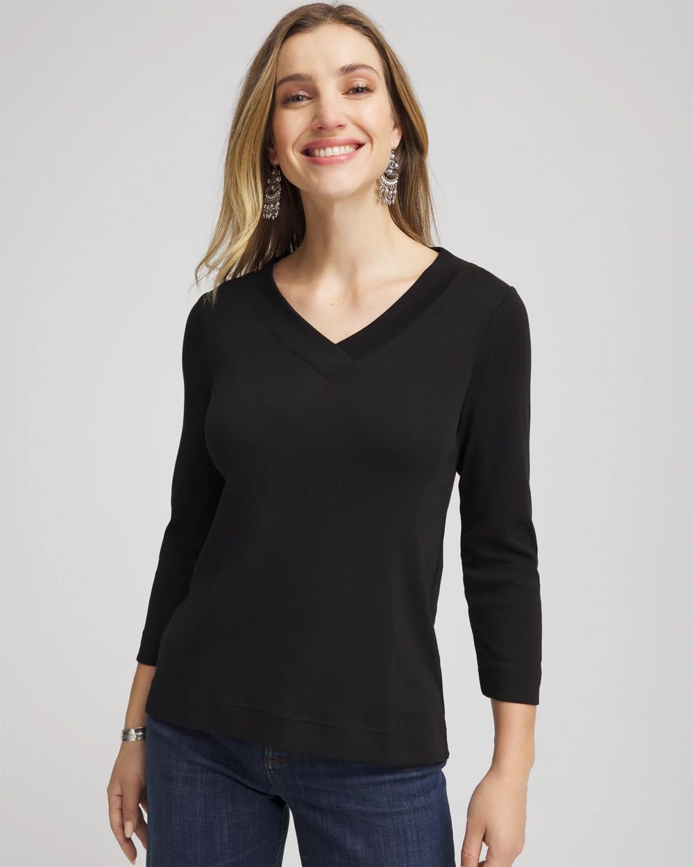 Pima Cotton 3/4 Sleeve Tee