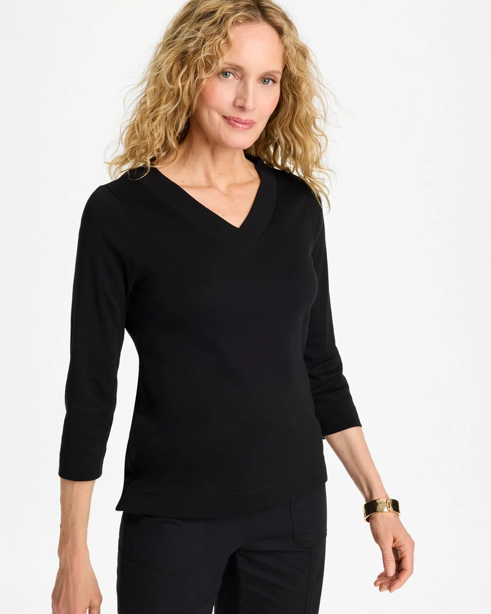Pima Cotton 3/4 Sleeve Tee, photo 1 of 4