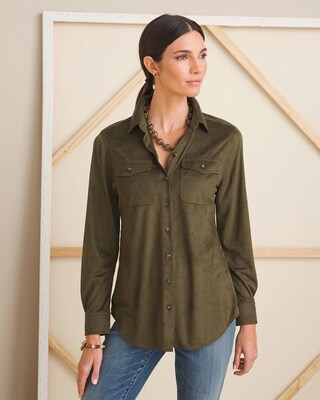 Faux-Suede Shirt