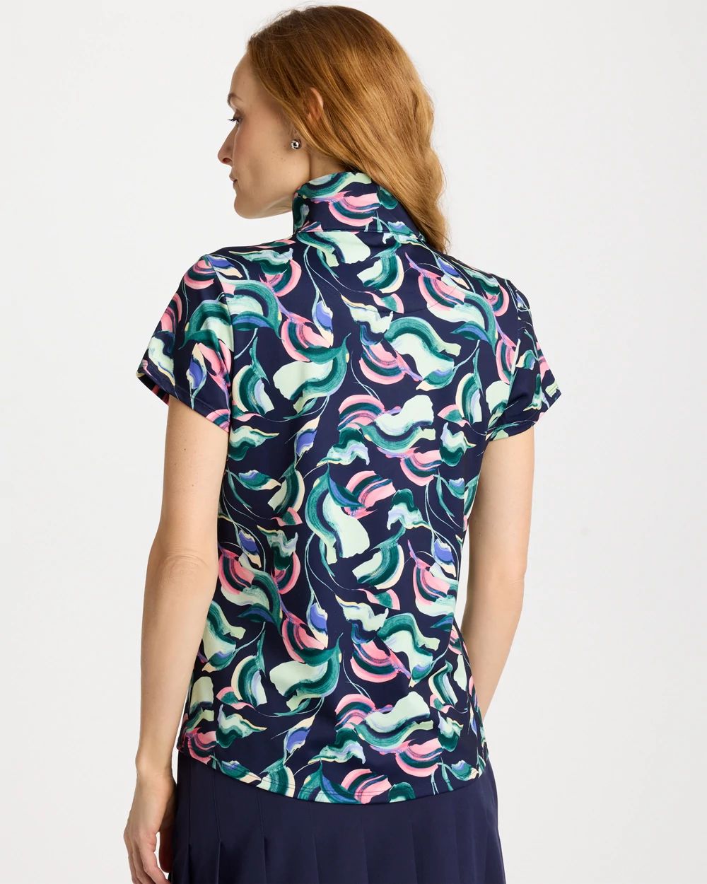Zenergy® UPF Blooms Half Zip Polo