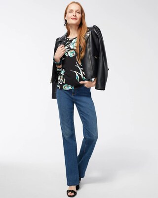 Touch of Cool Floral Romance Sleeve Top