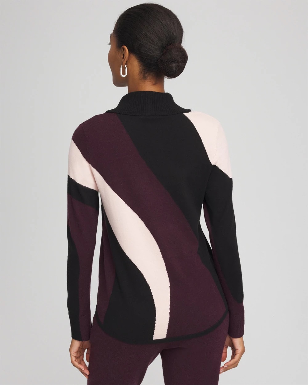 Zenergy® Luxe Intarsia Cowlneck Top