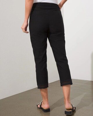Brigitte Fringe Hem Slim Crops