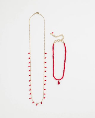 Convertible Red Necklace click to view larger image.